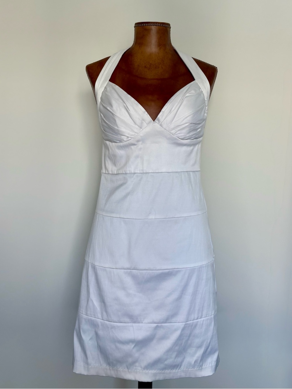 White Halter Bodycon Y2K Dress